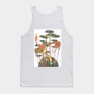 Giraffes at the Watering Hole. Tank Top